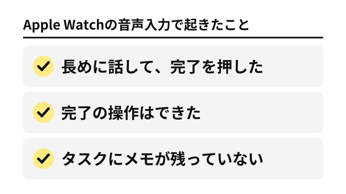 Apple Watchの音声入力で起きたこと